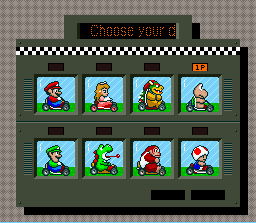 Super Mario Kart select