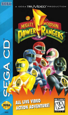 Mighty Morphin Power Rangers box art for Sega CD