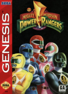 Mighty Morphin Power Rangers box art for Sega Genesis