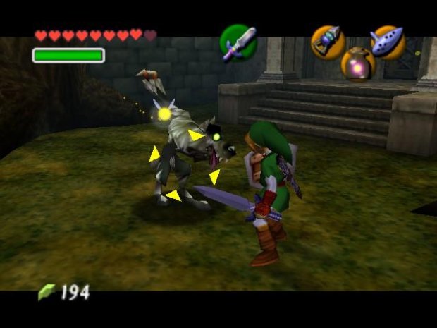 Link fights a Wolfos
